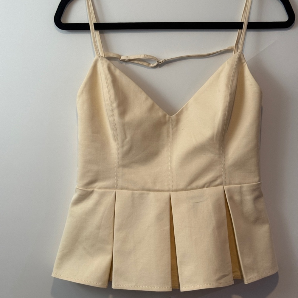 Marissa Webb Cream Pleated Camisole - Picture 10 of 12